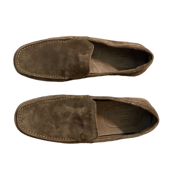UGG Australia Ballard brown leather slip on dressy casual loafers size 10 - Picture 4 of 15